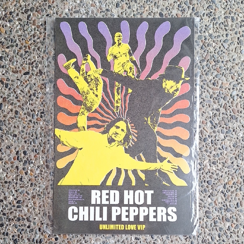Red Hot Chili Peppers Unlimited Love Tour VIP sealed Poster Rock Music Classic